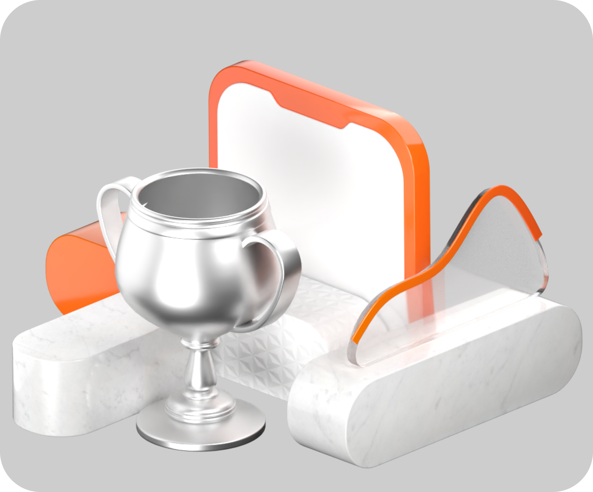 Trophy 3D illustration
