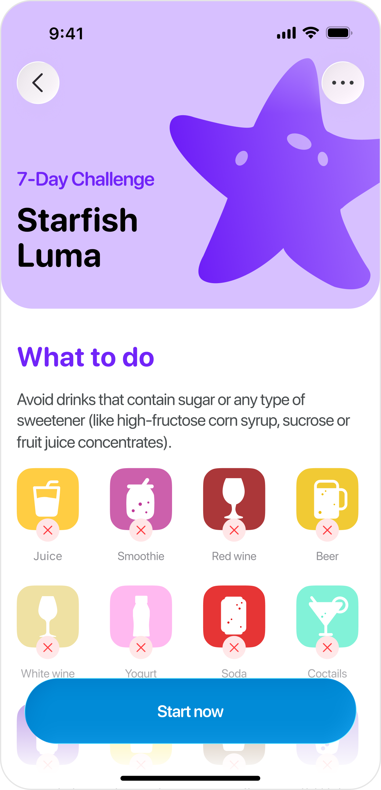 7-Day Challenge Starfish Luma