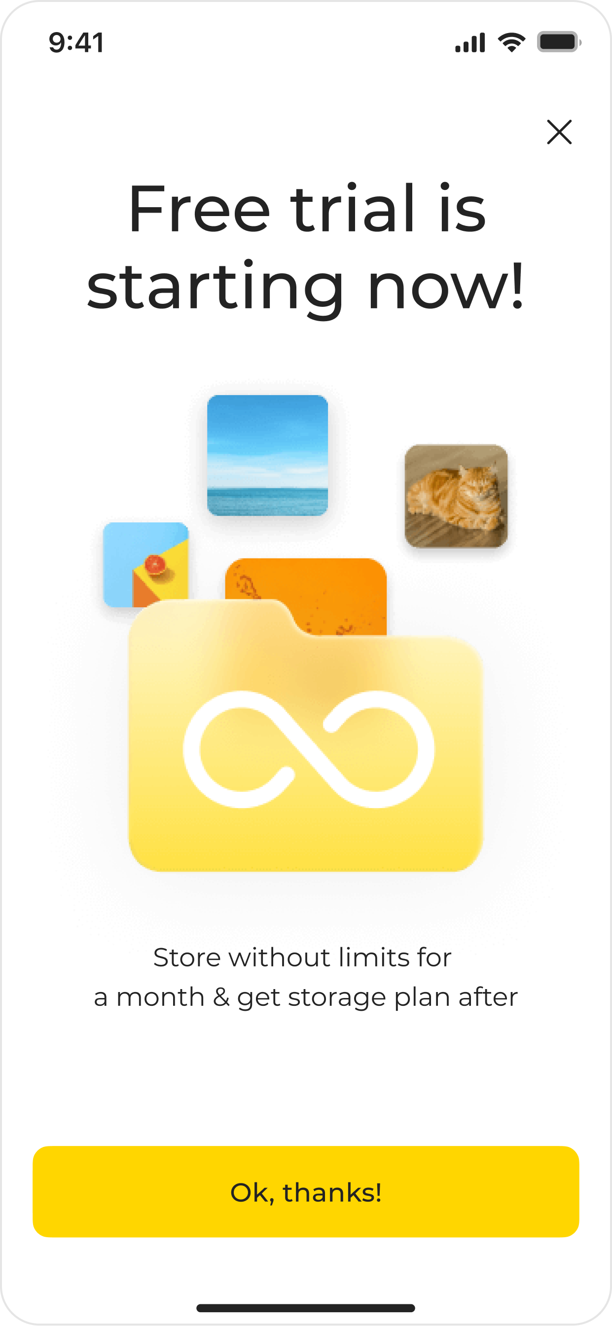 Free trial is starting now! (after)